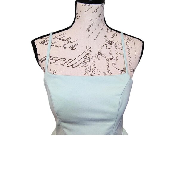 Trixxie Pastel Green Tiered Ruffle Cutout Mini Dress - Summer Wedding Guest - Picture 3 of 7